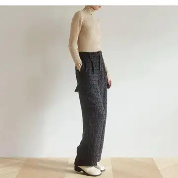 SeaRoomlynn Tweed 턱 카고 팬츠