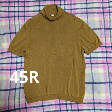 45R 오가닉 코튼 하이넥 티셔츠