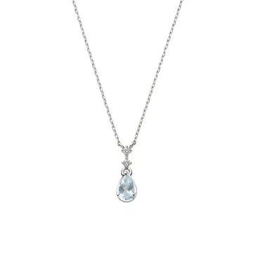 플래티넘 우먼 아쿠아마린 목걸이