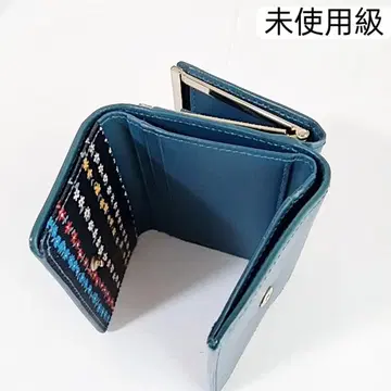 [미사용급] Paul Smith 폴 스미스 3단 폴더형 지갑 블루 가죽