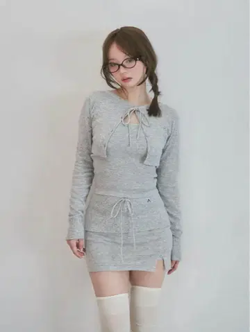 Andmary Veronika knit set up gray