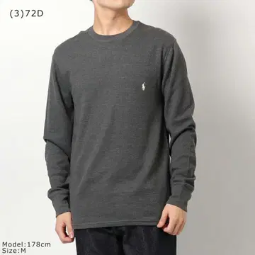 POLO 다크 그레이 긴팔 티셔츠 M