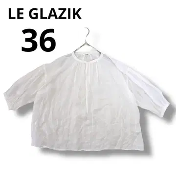 LE GLAZIK 라미 셔츠 100% 라미 소재 화이트 36