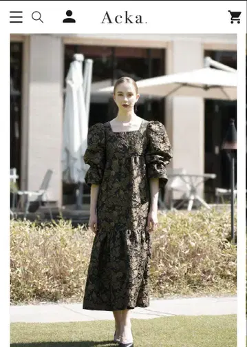 acka jacquard volume dress