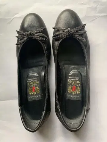 MIHAMA 리본 블랙 플랫슈즈