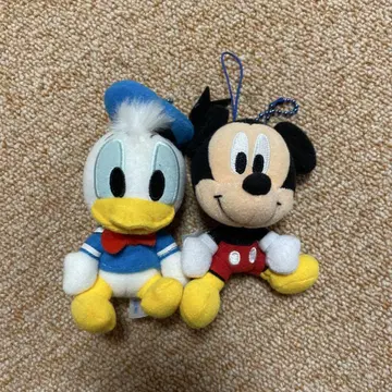 미키 도날드 봉제 인형 스트랩 세트