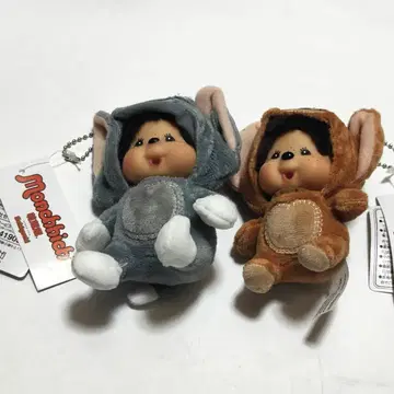 몬치치 키링 봉제 인형 인형옷 타입 2개 세트 (택 포함)