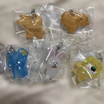 타벳코 동물 메지루시 액세서리 라이온 토끼 코끼리 비스킷