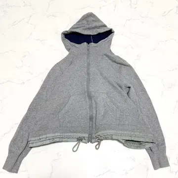 sacai luck 사카이 럭 집업 후드티 그레이 x 네이비
