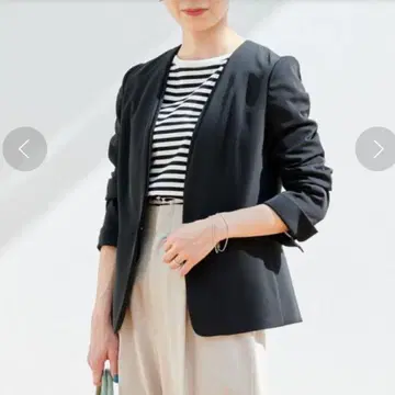 [새상품급] 그린 라벨 릴랙싱 사라풀 노라펠 자켓 2중 옷깃