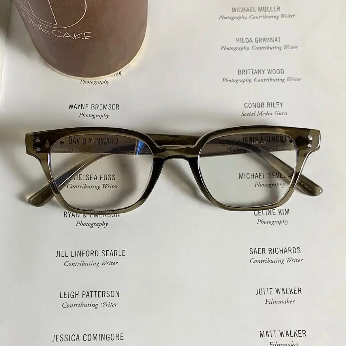 Miseki Seoul Signature Logo Round Glasses black on Bunjang