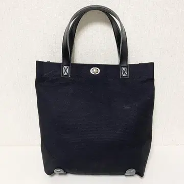 쿠라시키 캔버스 KURASHIKI HAMPU 턴락 토트백 블랙