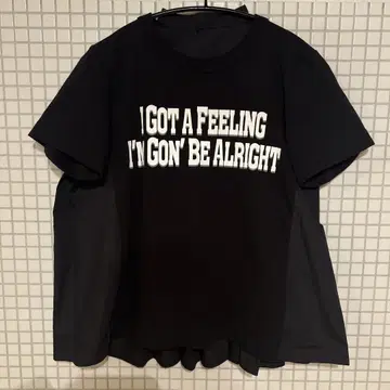 sacai 23SS 백 플리츠 티셔츠 사이즈 2