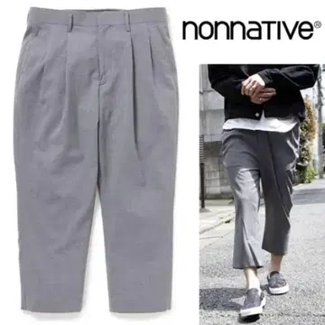 nonnative 2턱 크롭 슬랙스 팬츠 그레이 2