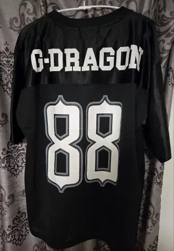 레어 G-DRAGON 지용 티셔츠 유니폼 88 블랙