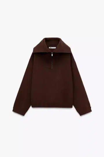 택 포함 새상품 ZARA 브라운 스웨터