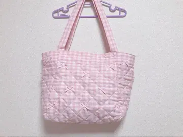 아오키 미사코 깅엄 체크 토트백