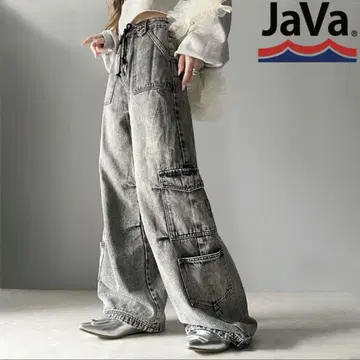 클래식 엘프 java 콜라보 빈티지 드로스트 와이드 데님