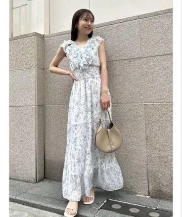 SNIDEL sustainable 플리츠 프릴 원피스