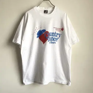 90년대 American Heart Association 프린트 티셔츠
