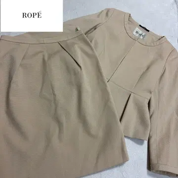 ROPE 로페 페플럼 노카라 재킷 셋업 36