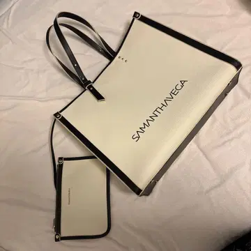 SAMANTHAVEGA 토트백 화이트/블랙