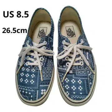 VANS 반스 26.5cm 기하학 x 꽃무늬 네이비 화이트 블랙 새상품급