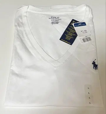 POLO RALPH LAUREN 랄프 로렌 티셔츠 V넥 화이트