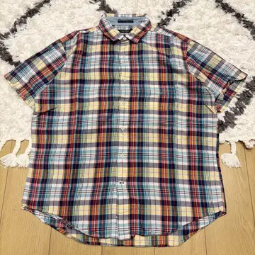 구제 의류 used NAUTICA 노티카 반팔 체크 무늬 셔츠 원포인트