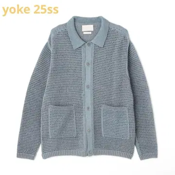 [새상품] YOKE 25ss 메쉬 니트 셔츠 가디건