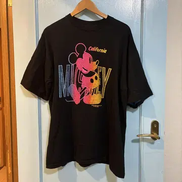 90년대 미키마우스 티셔츠 X-LARGE 블랙