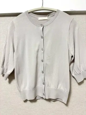 any SiS 반팔 가디건 M 라이트 그레이