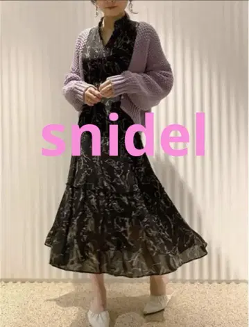 스나이델 snidel 티어드 플리츠 원피스 슬리브리스 원피스