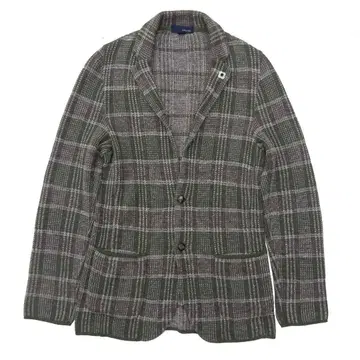 LARDINI 라르디니/테일러드 니트 자켓/S보/체크 엉컨
