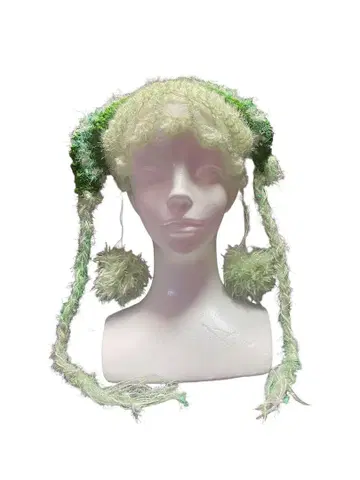 Mint Pom-Pom Earflap Knit Hat