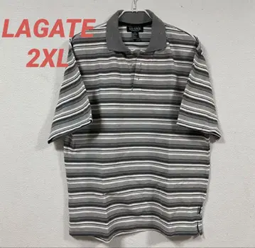 LAGATE 스트라이프 피케 셔츠 그레이 치카노 로우라이더 2XL