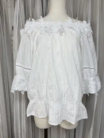 Rose Tiara 로즈 티아라 플라워 레이스 블라우스 L~LL