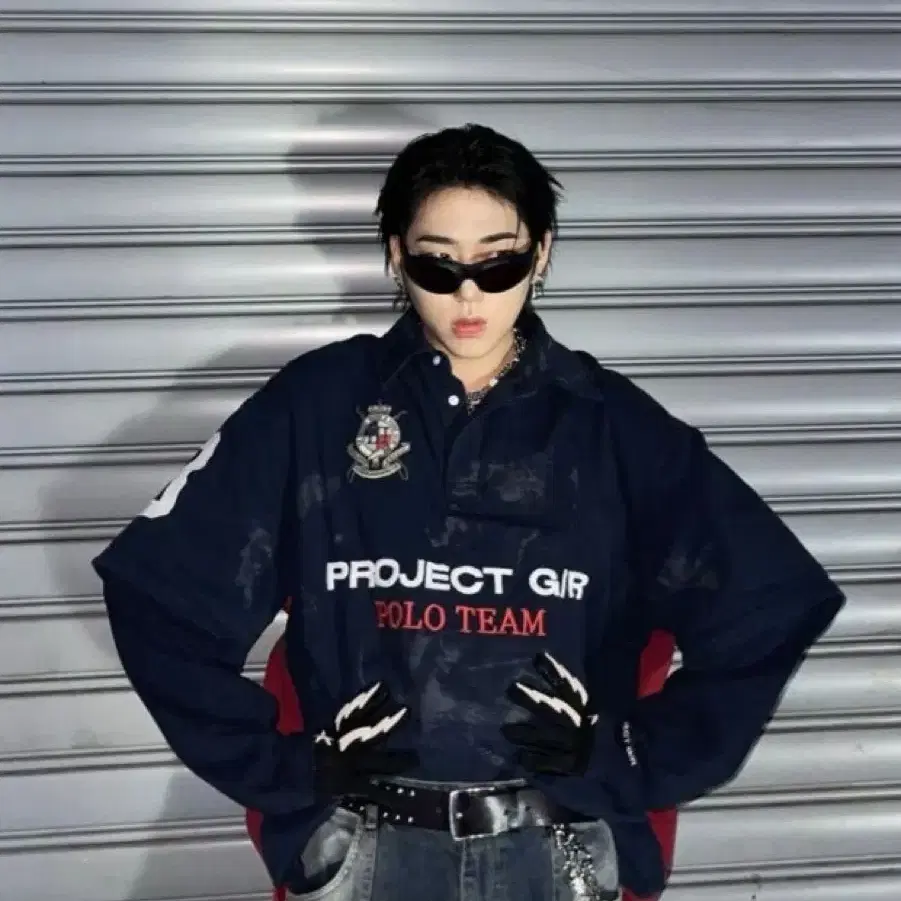 トップス GRAILS Project G/R Polo Parody Shirts Project GR Polo Ralph Lauren Parody Shirt Navy 1