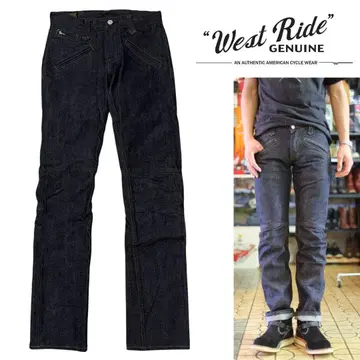 WEST RIDE MOTO PANTS 셀비지 데님 모토 팬츠 28