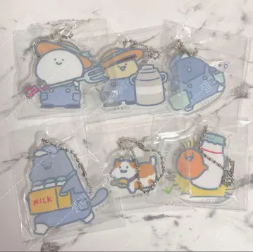 [ 오문구와 함께 오문구 씨, 푸딩 씨, 로손 아크릴 키링 ]
