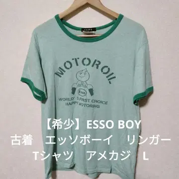 [레어] ESSO BOY 구제 의류 에쏘보이 링거 T셔츠 아메카지 L