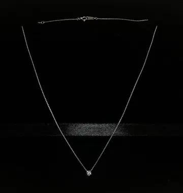 K10 WG 다이아몬드 목걸이 40cm 10금 화이트 골드