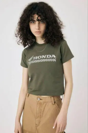 MOUSSY HONDA RHINESTONE 티셔츠 KHA