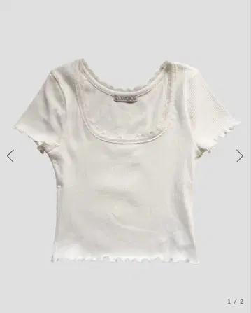 [ SELENAHELIOS ] Lace Trim T Shirt