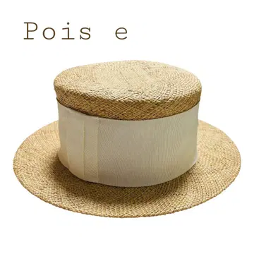 Poise 포이즈 에 포이제 라피아 태 리본 밀짚모자 베리떼꾸르