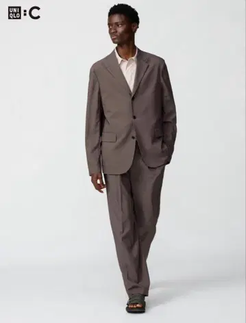 감동 턱 팬츠 UNIQLO C 다크 브라운 S 사이즈