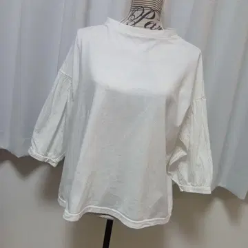 애플하우스 손염색 티셔츠 화이트
