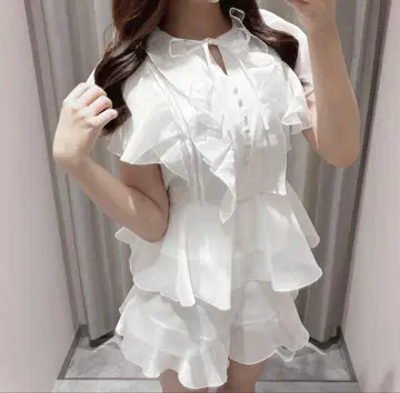 안미르 시어 프릴 리본 셋업