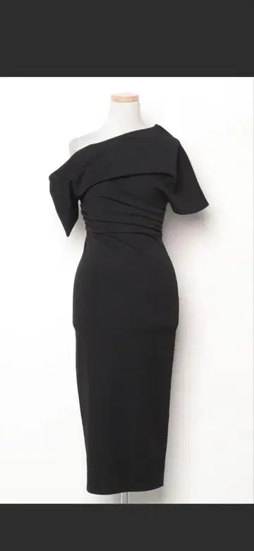 asos 원숄더 블랙 타이트 드레스 UK4
