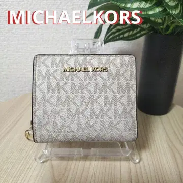 MICHAEL KORS 접이식 지갑 그레이/화이트